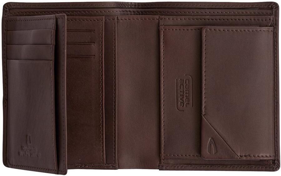 Camel active Portemonnee Taiga van mat leer met verticaal geperste lijnen en rfid-bescherming - Foto 2