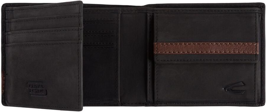 Camel active Portemonnee TAIPEH van hoogwaardig rundleer met bruine dwarsstrepen en rfid-bescherming - Foto 2