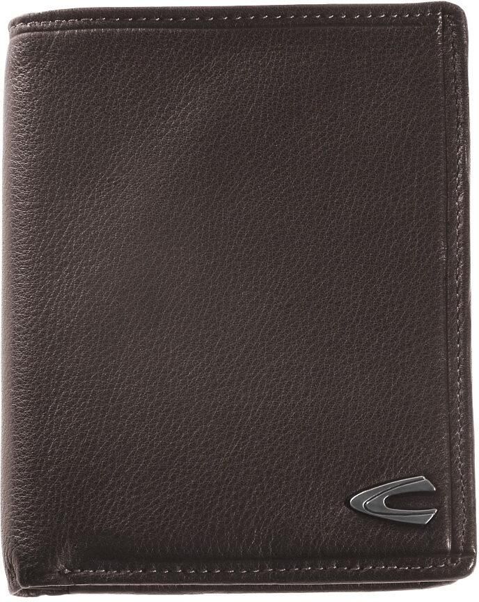 Camel active Portemonnee Vegas van hoogwaardig rundleer met metalen logo