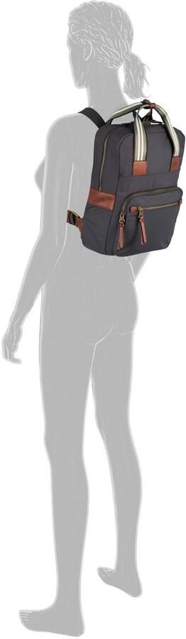 Camel active Rugzak Bari van hoogwaardig mat nylon met gestreept geweven band - Foto 3