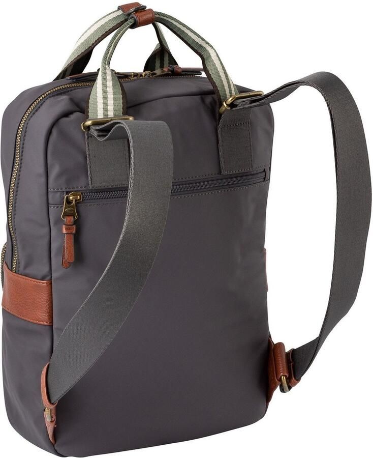 Camel active Rugzak Bari van hoogwaardig mat nylon met gestreept geweven band - Foto 2