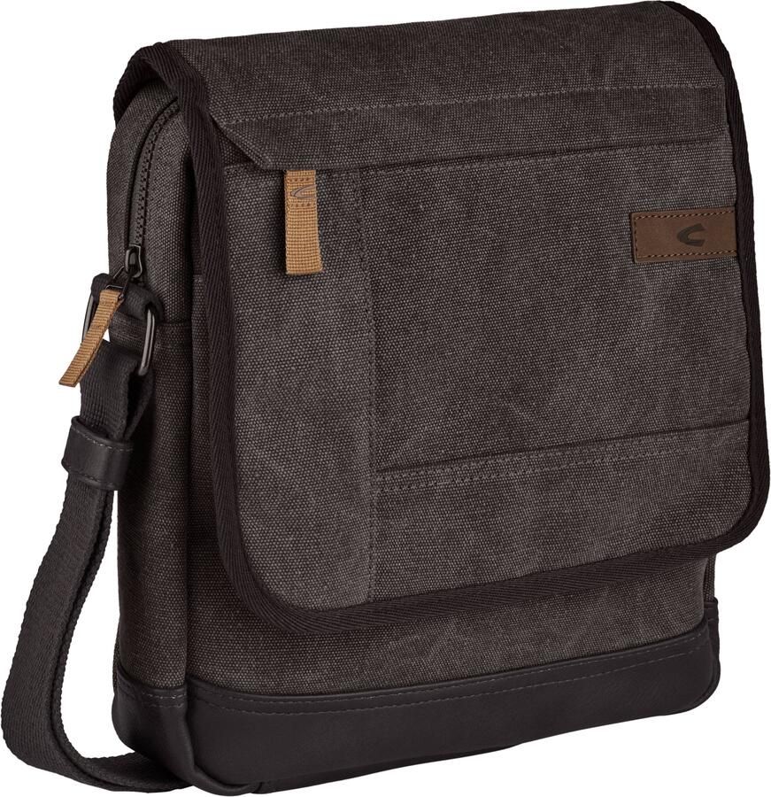 Camel active Schoudertas Air Canvas model van zacht lederimitatie afgewerkt met applicaties - Foto 3