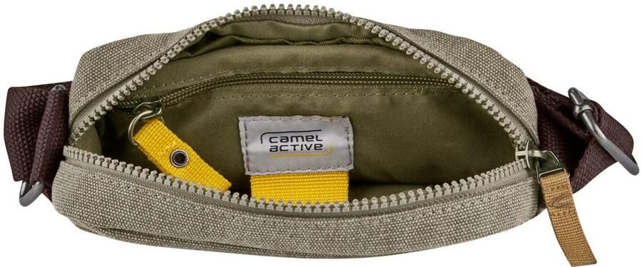 Camel active Schoudertas Air Canvas model van zacht lederimitatie afgewerkt met applicaties - Foto 2