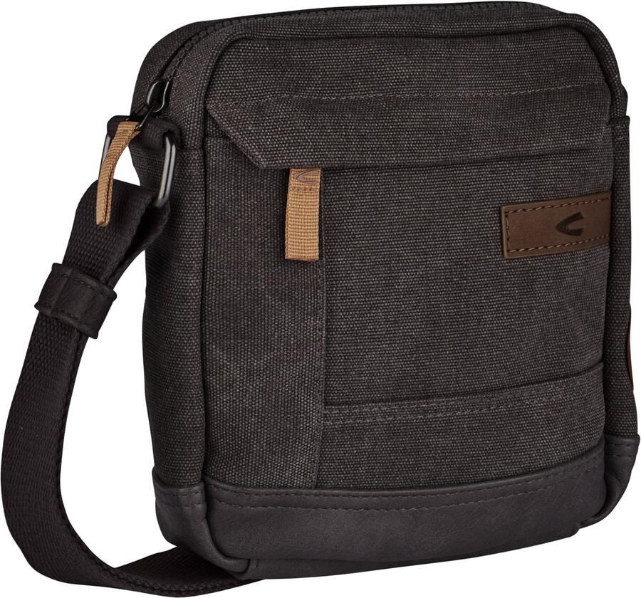 Camel active Schoudertas Air Canvas model van zacht lederimitatie afgewerkt met applicaties - Foto 3