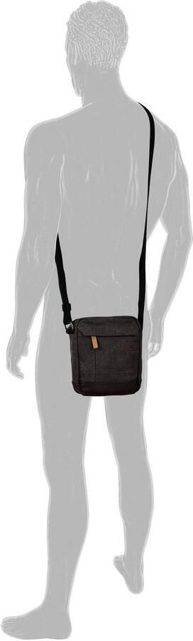 Camel active Schoudertas Air Canvas model van zacht lederimitatie afgewerkt met applicaties - Foto 2