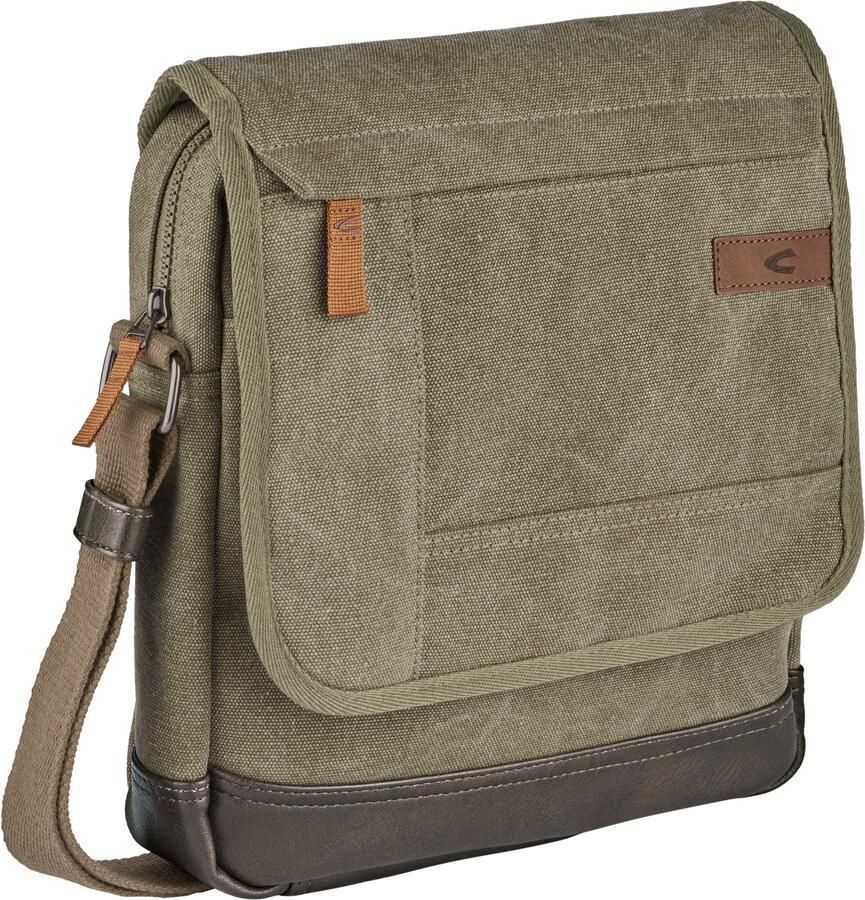 Camel active Schoudertas Air Canvas model van zacht lederimitatie afgewerkt met applicaties - Foto 4