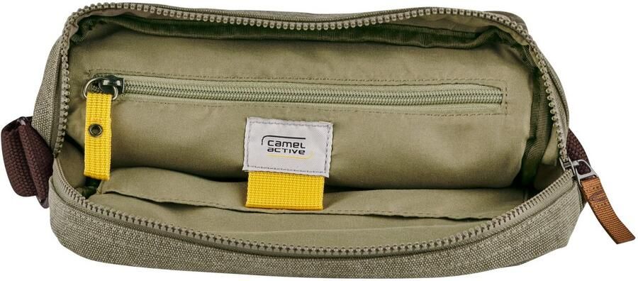 Camel active Schoudertas Air Canvas model van zacht lederimitatie afgewerkt met applicaties - Foto 2