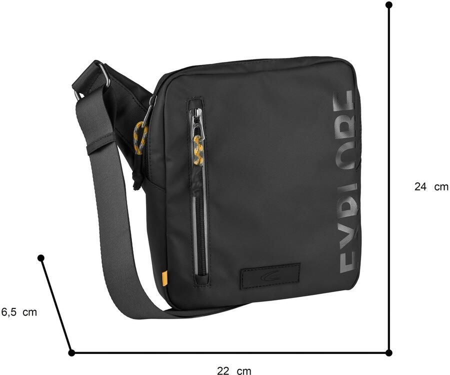 Camel active Schoudertas Explore waterafstotend gerecycled nylon en reflecterende ritsen - Foto 2