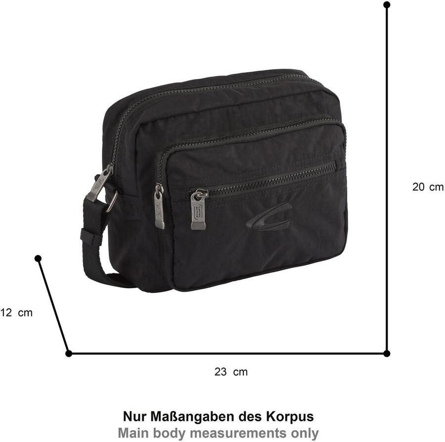 Camel active Schoudertas Journey van licht robuust nylon functioneel perfect voor alle levensomstandigheden