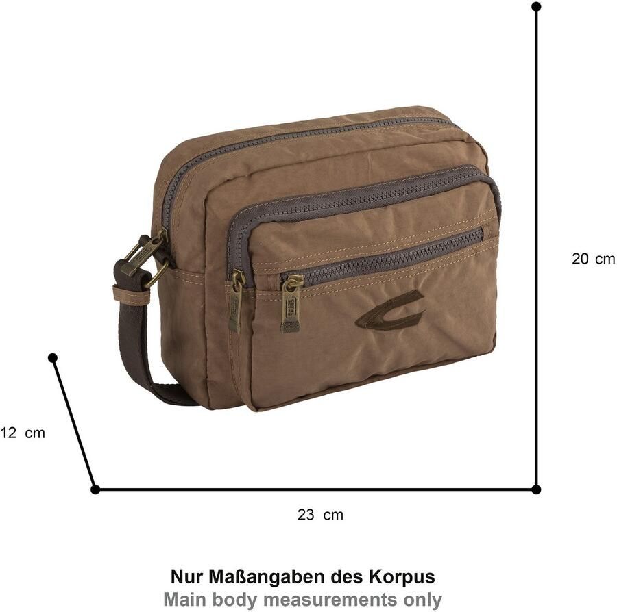 Camel active Schoudertas Journey van licht robuust nylon functioneel perfect voor alle levensomstandigheden