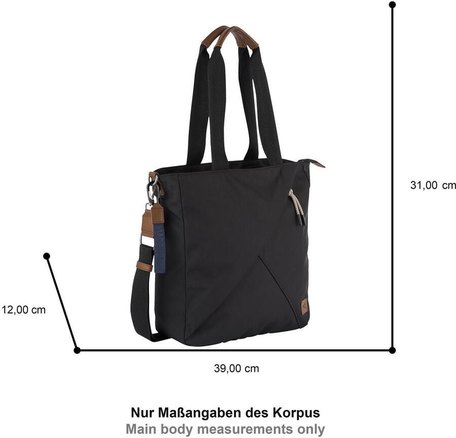 Camel active Shopper Aurum van gerecycled robuust nylon lichtgewicht met fijne details