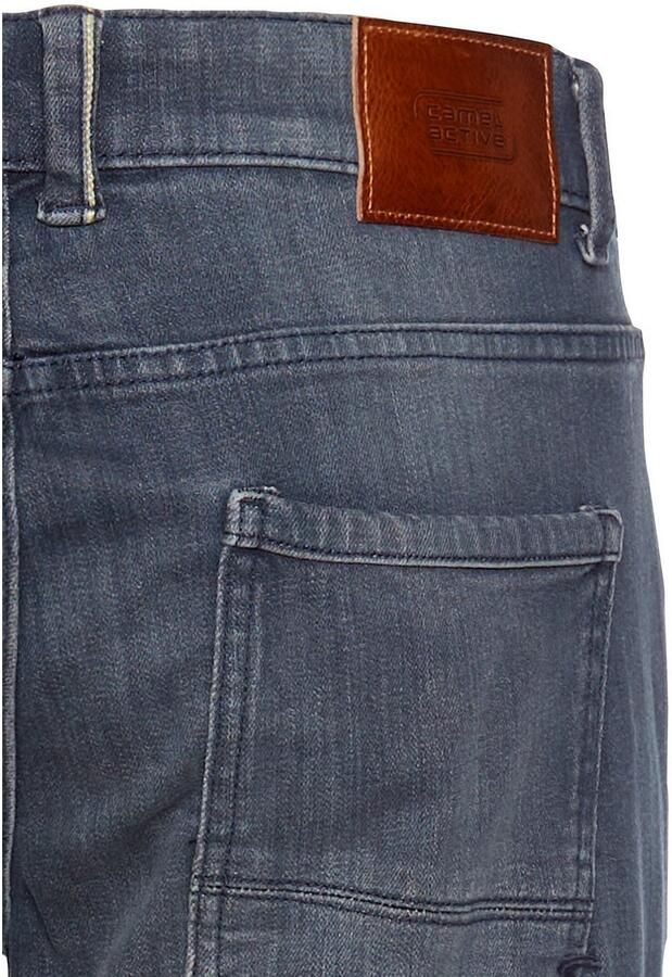 Camel active Slim fit jeans met leren badge - Foto 2