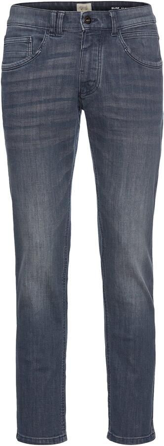 Camel active Slim fit jeans met leren badge - Foto 3