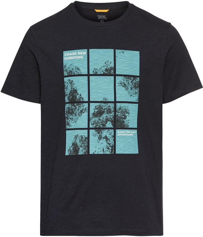 Camel active T-shirt met frontprint - Foto 3