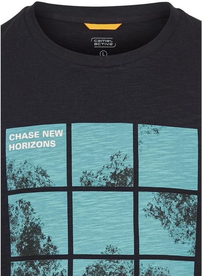 Camel active T-shirt met frontprint - Foto 2