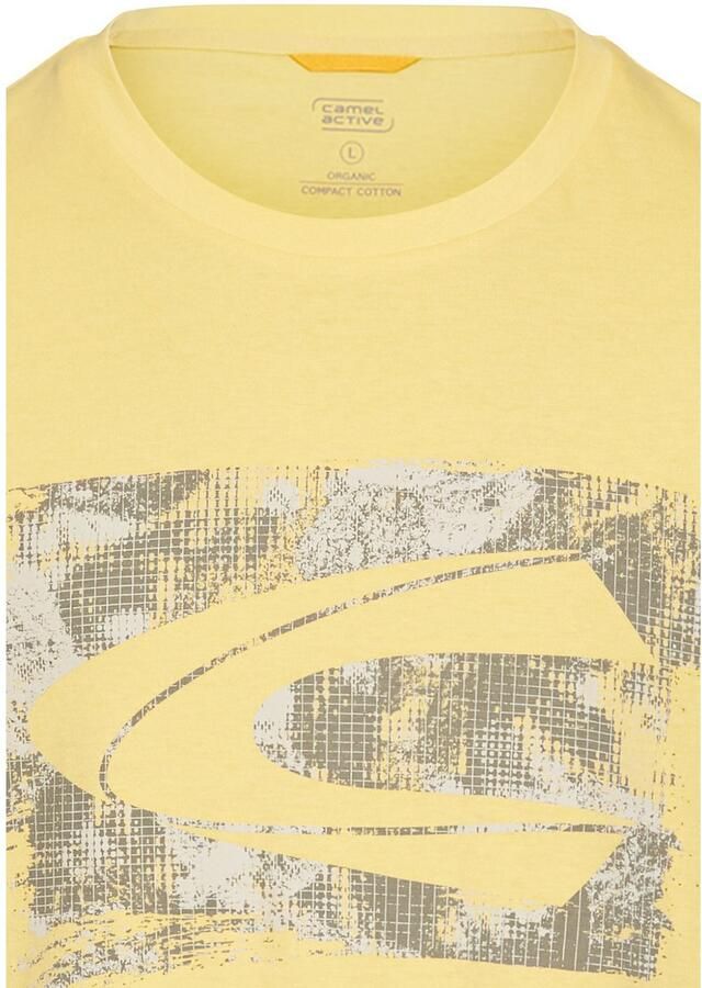 Camel active T-shirt met logo en ronde hals - Foto 3