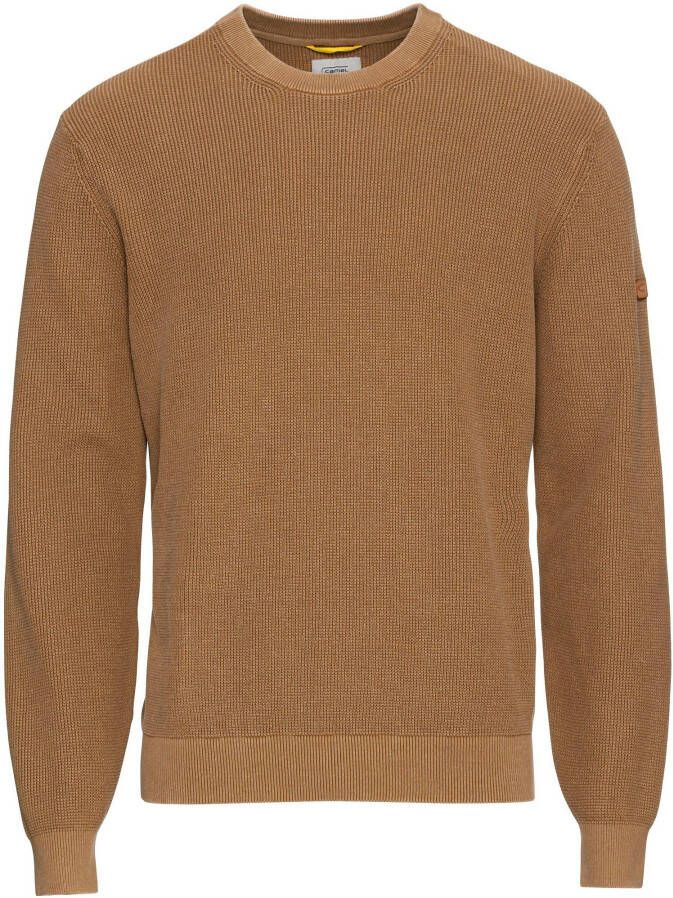 Camel active Trui met ronde hals met wafelmotief