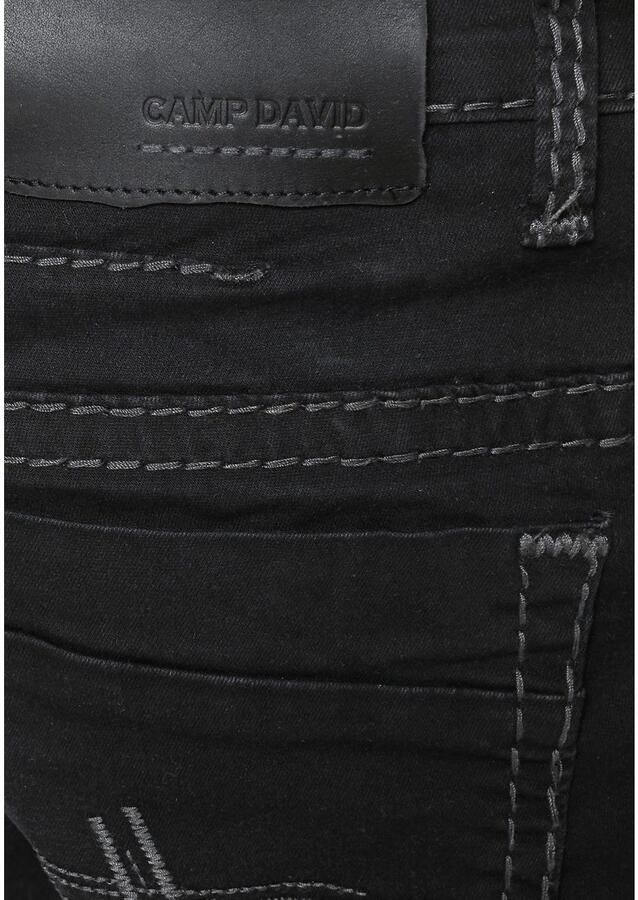 CAMP DAVID Loose fit jeans CO:NO met opvallende naden en stretch