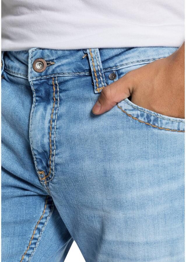 CAMP DAVID Loose fit jeans CO:NO met opvallende naden en stretch