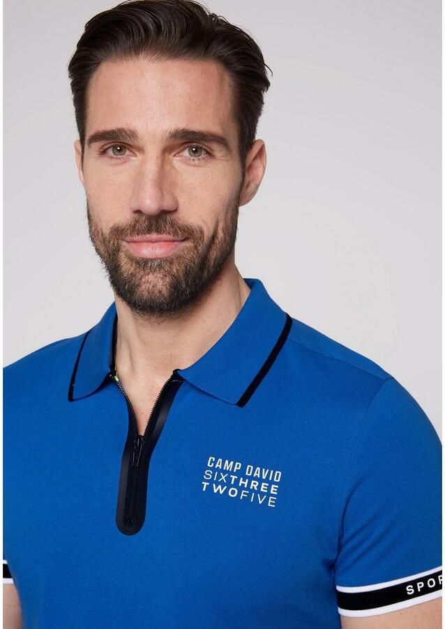 CAMP DAVID Poloshirt met contrasterende details - Foto 2