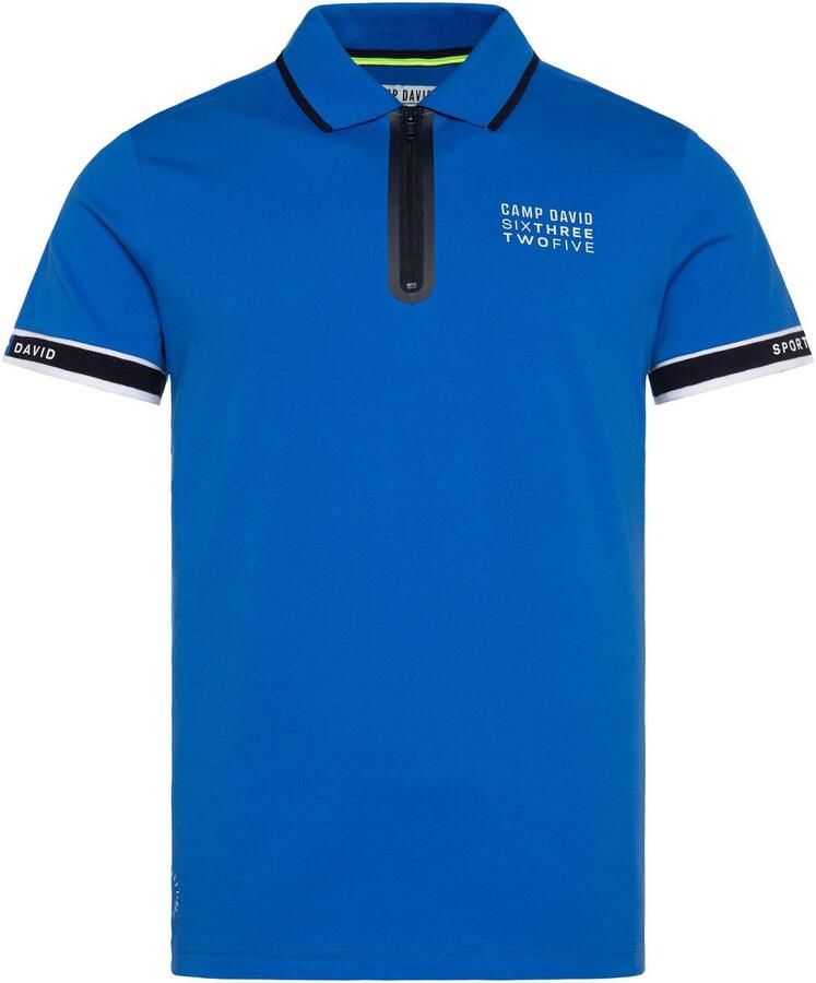 CAMP DAVID Poloshirt met contrasterende details