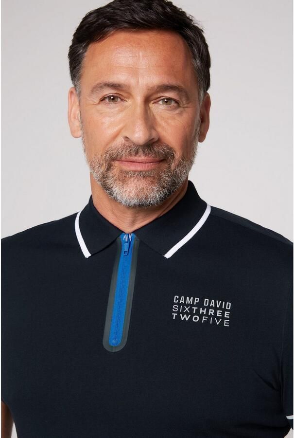 CAMP DAVID Poloshirt met contrasterende details - Foto 2