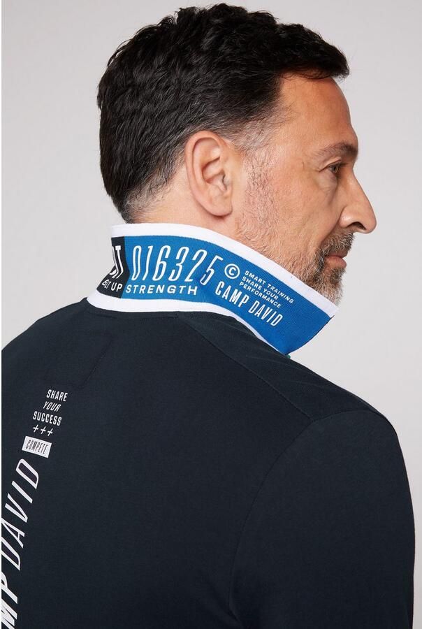 CAMP DAVID Poloshirt met contrasterende details - Foto 3