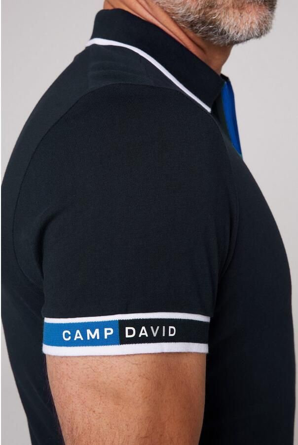 CAMP DAVID Poloshirt met contrasterende details - Foto 4