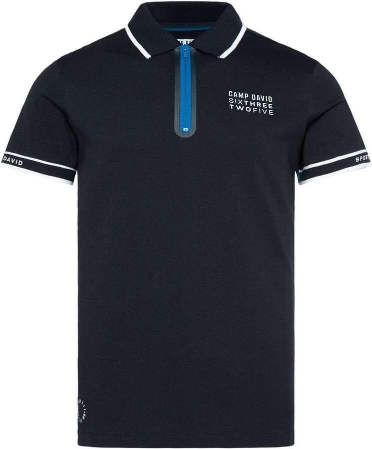 CAMP DAVID Poloshirt met contrasterende details