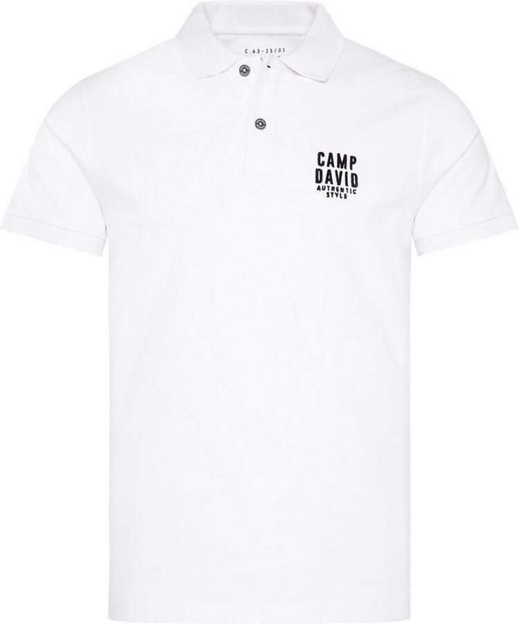 CAMP DAVID Poloshirt met kleine logo-borduursel op borsthoogte