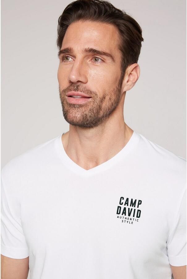 CAMP DAVID Shirt met V-hals met v-hals met logo-print - Foto 2