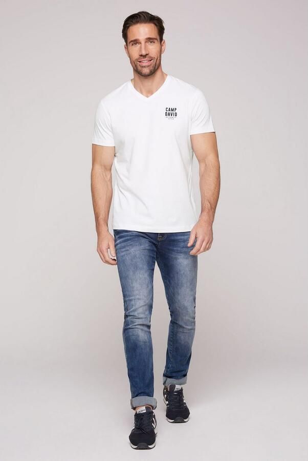 CAMP DAVID Shirt met V-hals met v-hals met logo-print - Foto 5