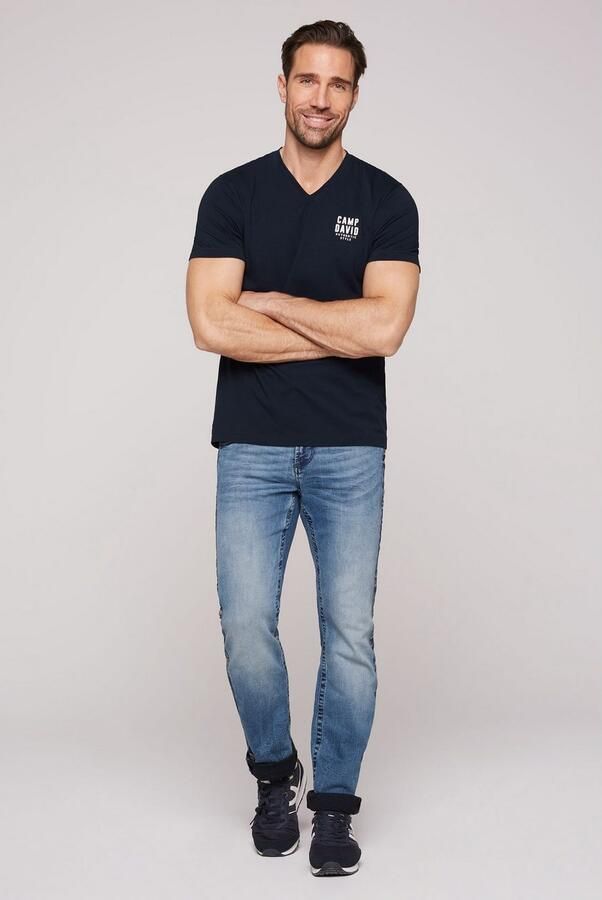 CAMP DAVID Shirt met V-hals met v-hals met logo-print - Foto 5