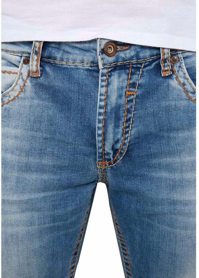 CAMP DAVID Straight jeans NI:CO:R611 met opvallende stiknaden