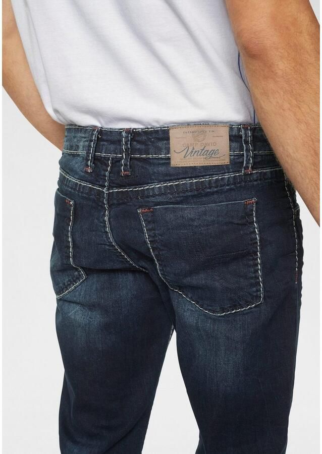 CAMP DAVID Straight jeans NI:CO:R611 met opvallende stiknaden