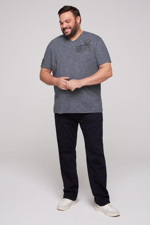 CAMP DAVID T-shirt met label print en patch - Foto 5