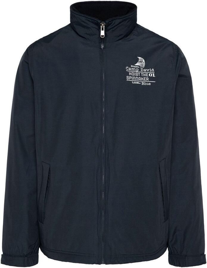 CAMP DAVID Windbreaker met logoborduursels