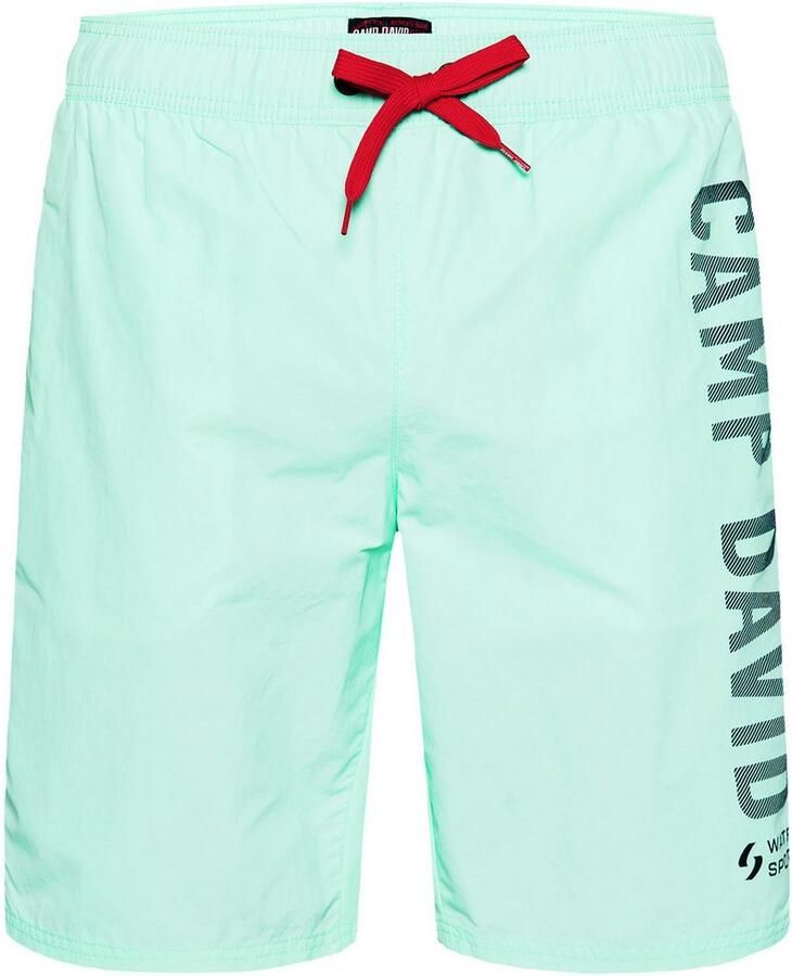 CAMP DAVID Zwemshort met logo-opschrift