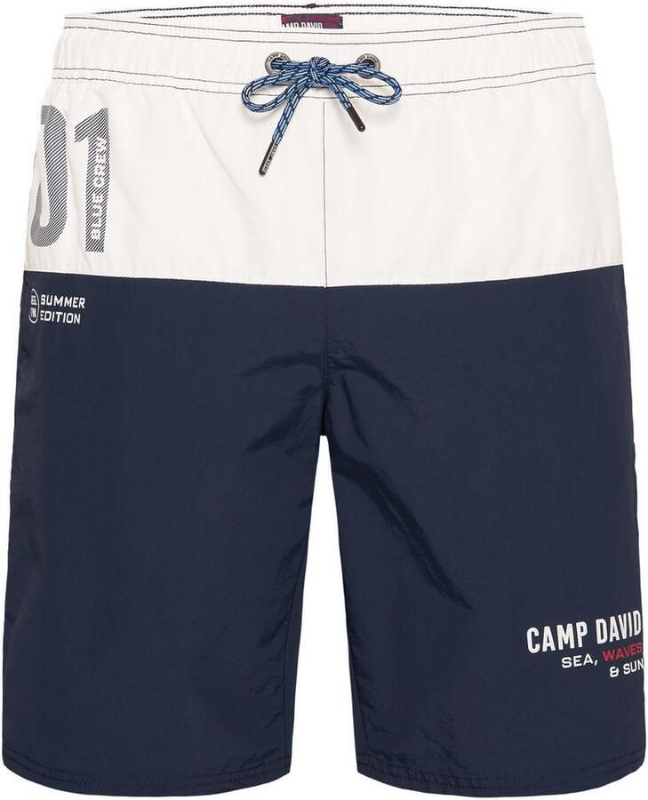 CAMP DAVID Zwemshort met logoprint