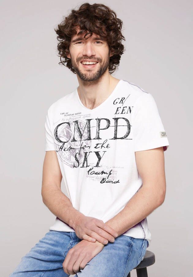 CAMP DAVID T-shirt met logoprint