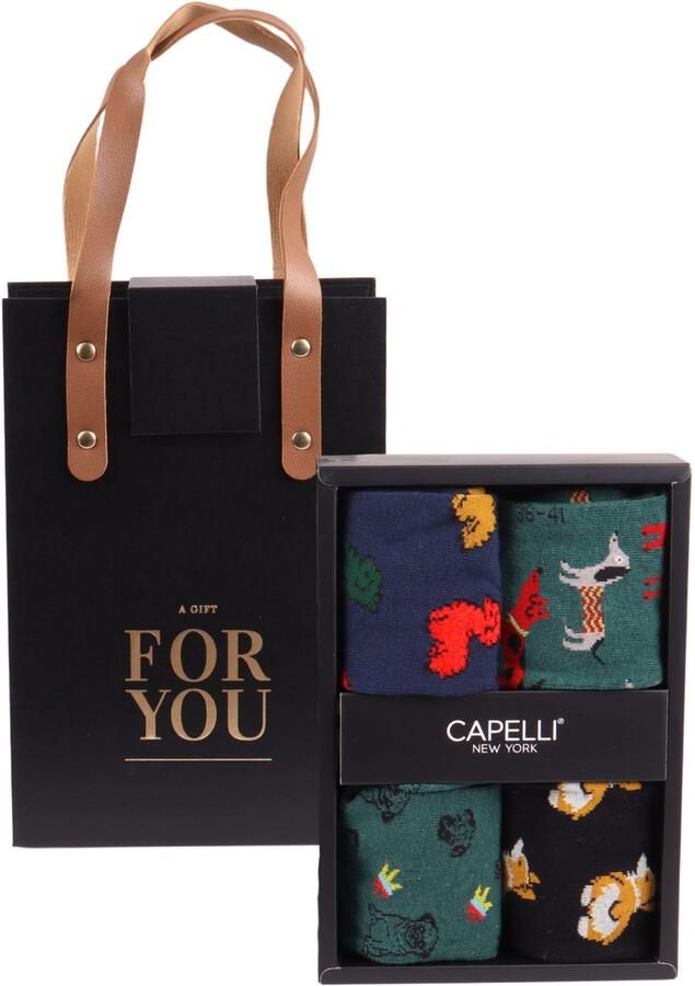 Capelli New York Sokken kleurige 4-pack met verschillende hondenmotieven (4 paar) - Foto 2