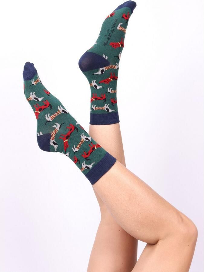 Capelli New York Sokken kleurige 4-pack met verschillende hondenmotieven (4 paar)