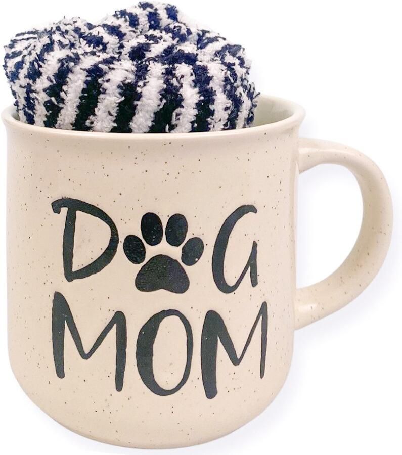 Capelli New York Wellness-sokken Cadeauset met gezellige sokken en "Dog Mom" mok (1 kopje en 1 paar sokken) - Foto 2