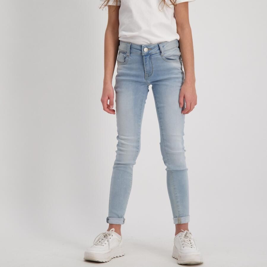 Cars skinny jeans Eliza bleached used Blauw Meisjes Stretchdenim Effen 140 - Foto 10
