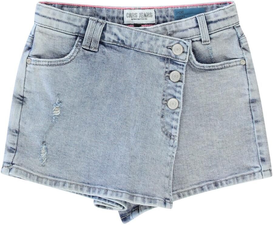 CARS JEANS Korte regular fit jeans met asymmetrische knoopsluiting - Foto 2