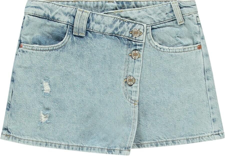 CARS JEANS Korte regular fit jeans met asymmetrische knoopsluiting - Foto 4