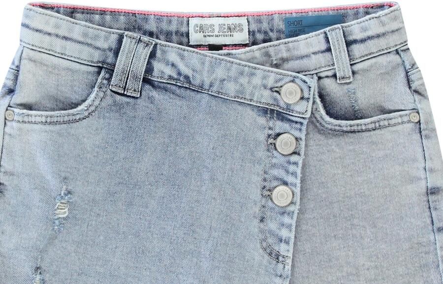 CARS JEANS Korte regular fit jeans met asymmetrische knoopsluiting - Foto 5