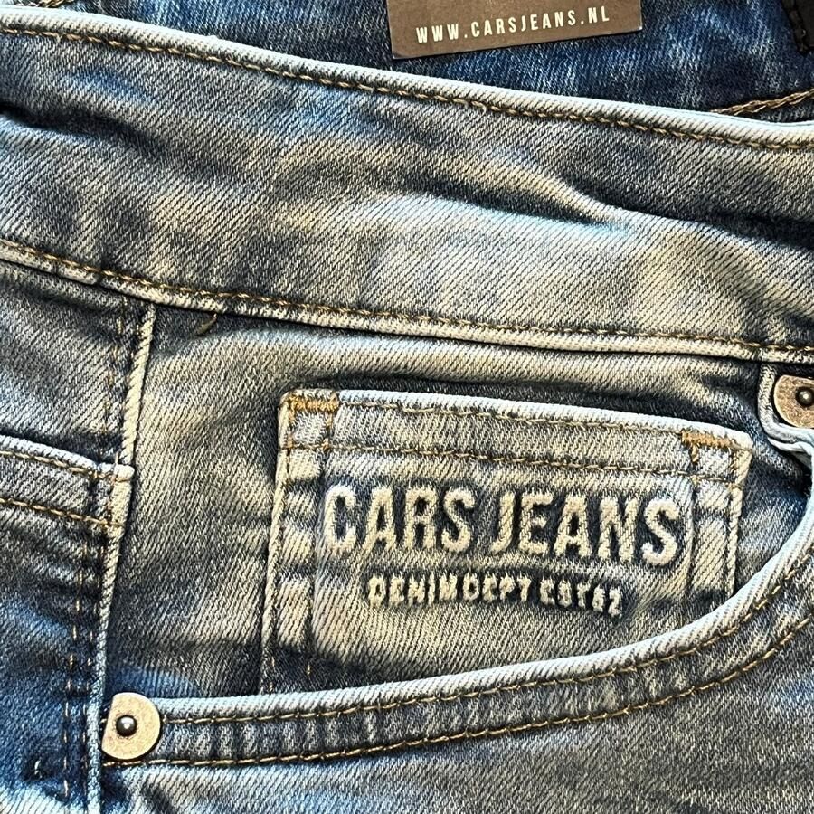 CARS JEANS Slim fit jeans in used-look model 'BATES'