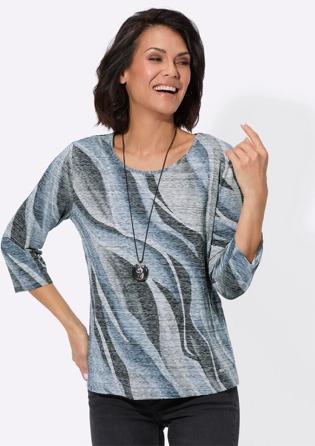 Casual Looks Shirt met 3 4 mouwen Shirt met ronde hals (1-delig)