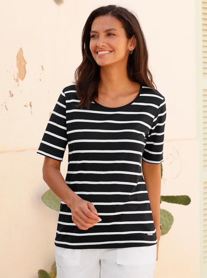 Casual Looks Shirt met korte mouwen Gestreept shirt (1-delig) - Foto 4